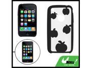 Black Clear Apple Pattern Back Case Cover for iPhone 3G