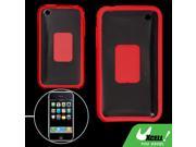 Clear and Red Duotone Plastic Back Case for iPhone 3GS