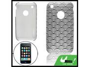 Silver Tone Black Scale Pattern Protector for iPhone 3G