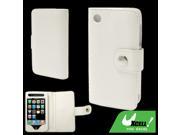 Wallet Style White Faux Leather Case for iPhone 3G