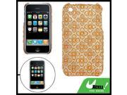 Glittery Gold Tone Flower Nonslip Cover for iPhone 3G