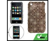 Flower Skidproof Hard Back Cover for iPhone 3G Coffee