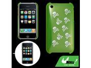 Clear Green Hard Skull Case Protector for iPhone 3G