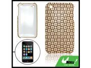 Glittery Coated Back Case for iPhone 3G Gold Tone New