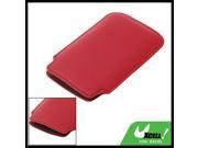 Red Faux Leather Sleeve Case Holder for For Apple iphone 3G