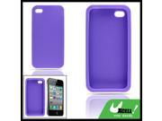 Purple Texture Silicone Skin Cover for Apple iPhone 4
