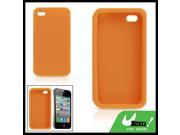 Orange Texture Silicone Shield Cover Case for iPhone 4
