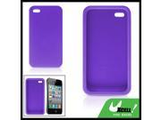 Purple Soft Silicone Skin Protector Case for iPhone 4