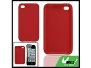 Red Soft Silicone Case Cover Shield for Apple iPhone 4