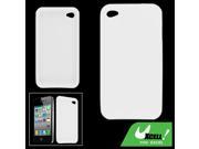 White Protect Silicone Back Case for Apple iPhone 4