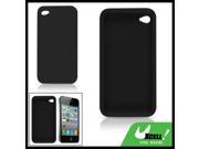 Black Silicone Skin Case Cover Shield for iPhone 4