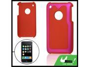 Red Fuchsia Smooth Hard Plastic Back Shell Case for iPhone 3G 3GS