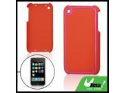 Red Fuchsia Hard Plastic Protective Back Cover for iPhone 3G 3GS