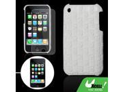 White Woven Mat Pattern Hard Back Case for iPhone 3G