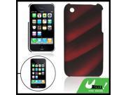 Dark Red Black Stripe Plastic Back Cover for iPhone 3G