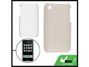 Checked Faux Leather Coated Plastic Cover for iPhone 3G