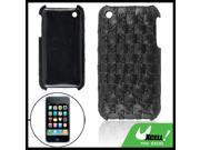 Black Woven Pattern Plastic Back Case for iPhone 3G 3GS