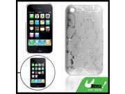 Silver Tone Faux Leather Coated Cover Protector for iPhone 3G