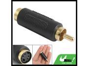 Female S Video 4 Pin to Audio Male Plug Adapter Changer