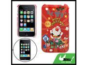Santa Claus Pattern Hard Back Cover Case for iPhone 3G