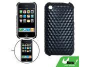 Faux Leather Coated Grid Cube Case Cover for iPhone 3G Eqwvh