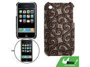 Faux Leather Reverse S Pattern Case for iPhone 3G