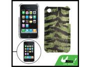 Green Leopard Print Coated Plastic Case for iPhone 3G