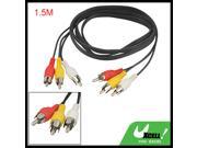 1.5M 3 RCA Male to 3 RCA Male Audio Video Cable Cord Wgwaw