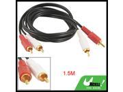 1.5M 2 RCA Male to 2 RCA Male M M Audio Extension Cable