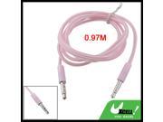 Pink Male to Male M M 3.5mm Plug Extension Cable 3.2Ft
