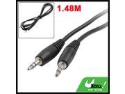 58.3 Black 3.5mm Male to Male Jack Plug Audio Extension Cable