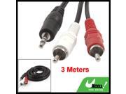 9.8ft 3.5mm Jack to 2 RCA Adapter Audio Stereo Extension Cable