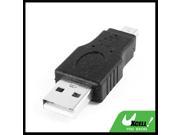 Black USB 2.0 Male to Mini 5 Pin Male M M Straight Adapter Connector