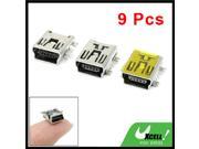 9 PCS Spare Part USB Mini 5Pin Female SMT Panel Mount Connectors
