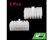 5 Pcs Beige Plastic 14 Pin Male Power Cable Connector TX Adapter