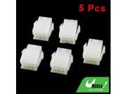 5 Pcs Plastic 6 Pin Female Power Cable PSU ATX Connector Beige