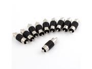 10PCS RCA Audio Cable Male to Male Adapter Barrel Connector Coupler Black