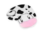 Cow Style Black White Wrist Rest Support Mat Mouse Mice Pad for Computer