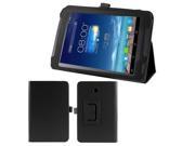 Unique Bargains Black Faux Leather Flip Folio Stand Case Cover for ASUS FonePad 7 ME372CG