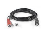3.5mm 1 8 Stereo Jack Plug to 2 RCA Male Audio Video AV Adapter Cable 1.5M