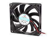 80mmx15mm 2 Pin Cooling Fan DC 24V 0.13A Black for PC Computer Cases CPU Cooler