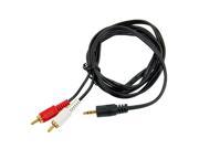 3.5mm 1 8 Male to 2 RCA Male Audio Y Cable 4.7Ft 1.43M