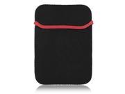 7" Red Trim Black Neoprene Sleeve Bag Pouch For Google Nexus Android Tablet Pc