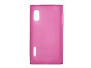 Protective Pink Soft Plastic Shell Cover for LG optimus L5 E610 E615