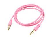 40.9 Length 3.5mm M M Stereo Audio Aux Cable Cord Pink for iPod Computer PC