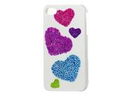 IMD Hearts Print Hard Case Cover Shell White for iPhone 4 4G 4S