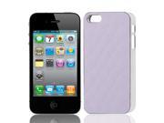 Lavender Color Faux Leather Coated Back Cover Case for iPhone 4 4G 4S