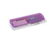 Multi USB 2.0 SD T Flash SDHC Memory Card Reader Writer Purple