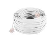 Off White RJ11 6P2C Modular Telephone Extenstion Lead Cable 15M 49ft