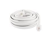 10ft RJ11 6P4C Modular Telephone Phone Cables Wire White